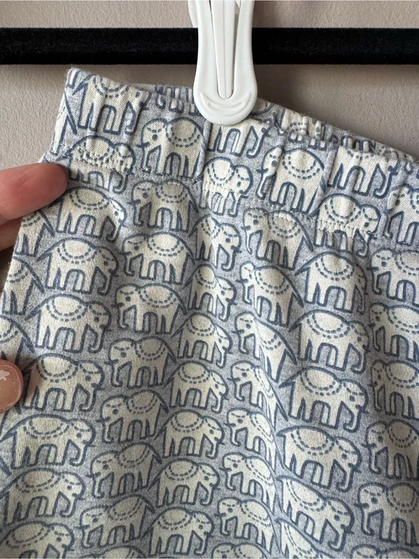 Roller Rabbit Women Hathi Elephant Print Polo Shorts Pima Cotton Pajama Set XS - Image 12