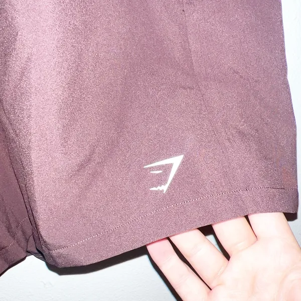Gymshark women’s brown purplish pull on active running shorts - Image 4