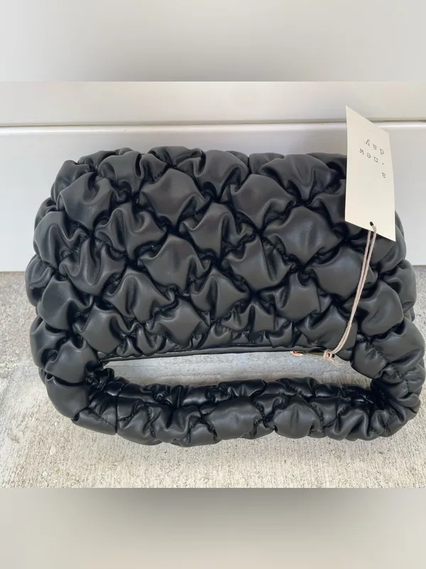 A New Day Black Quilted Bubble Handbag, New with Tags - Image 2