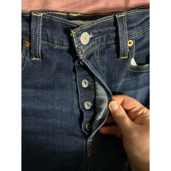 Levi's Dark Blue Ribcage Straight Ankle Jeans Size 27 - Image 3