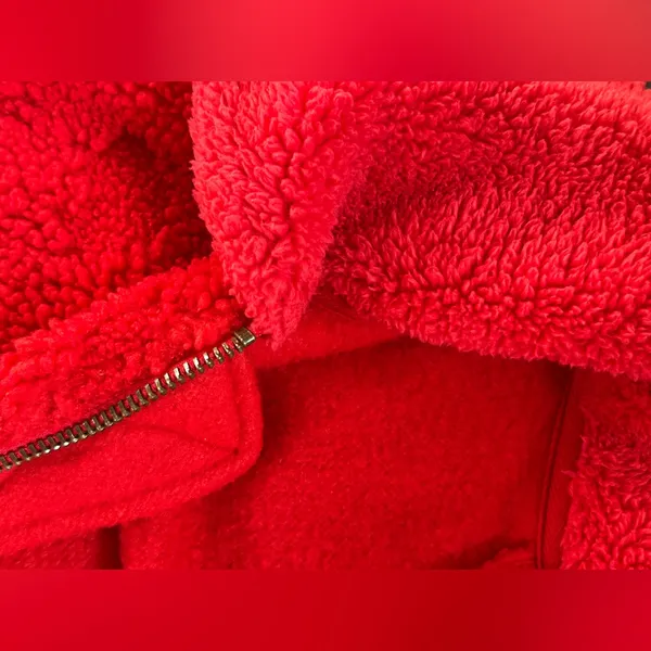 Free People Cozy Up Cardigan in High Risk Red Size Large - Image 6