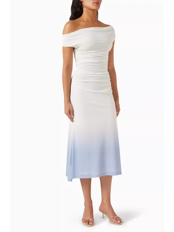 Sau Lee Diana Knit Midi Dress Sky Ombre Womens Size 6 - Image 4