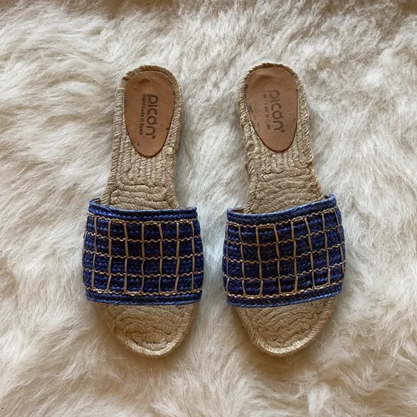 Espadrille Sandals Tan Size 7.5 - Image 3