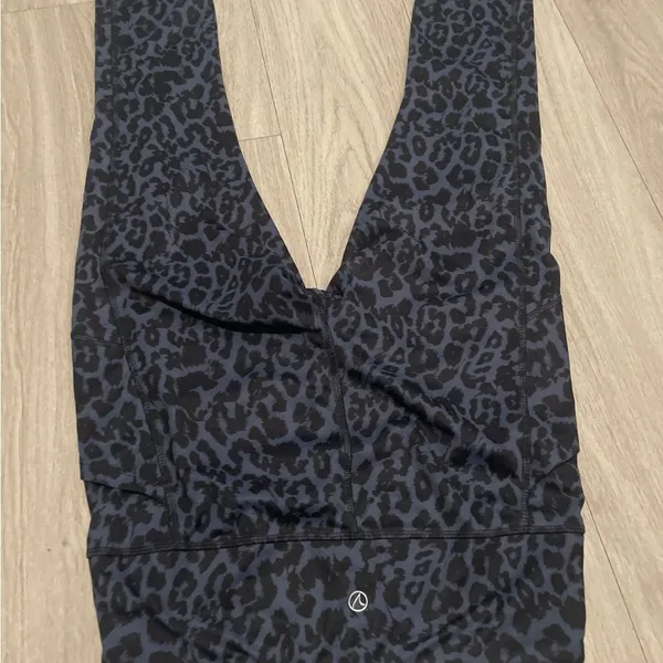 VOGO Athletica Black and blue Leopard Leggings - Image 3