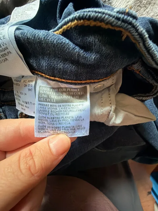 Levi's Straight Leg Jeans Dark Wash - Image 7