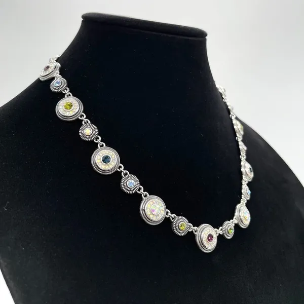 Lia Sophia Multi Colored Crystals Silver Tone - Image 2