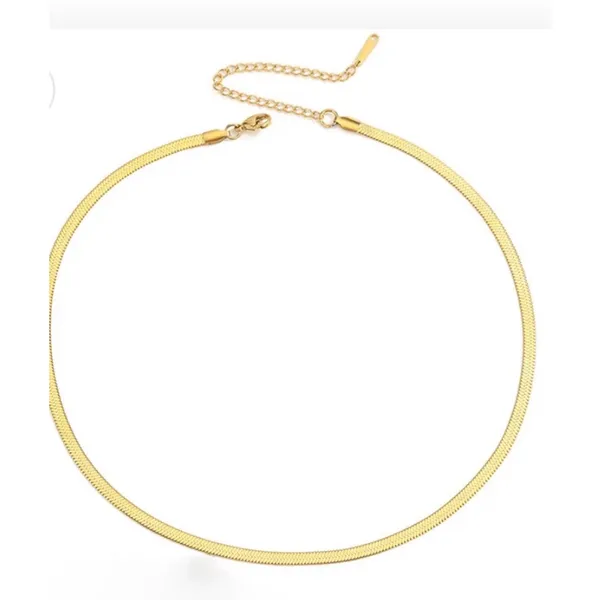 NEW Unisex 2mm‎ Gold Filled Layering Herringbone Chain Necklace 18-20” - Image 6