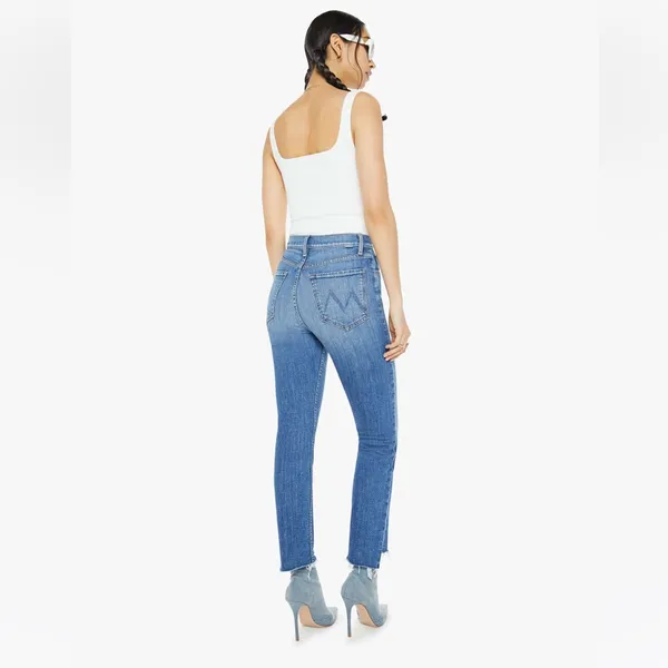 Mother High Waisted Ankle Step Fray Jeans in Loafers and Lassos - Image 3