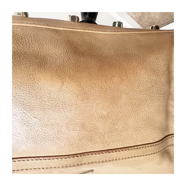 Rebecca Minkoff Crossbody Bag Womens Tan Leather Gold Chain Strap Shoulder Chic - Image 6