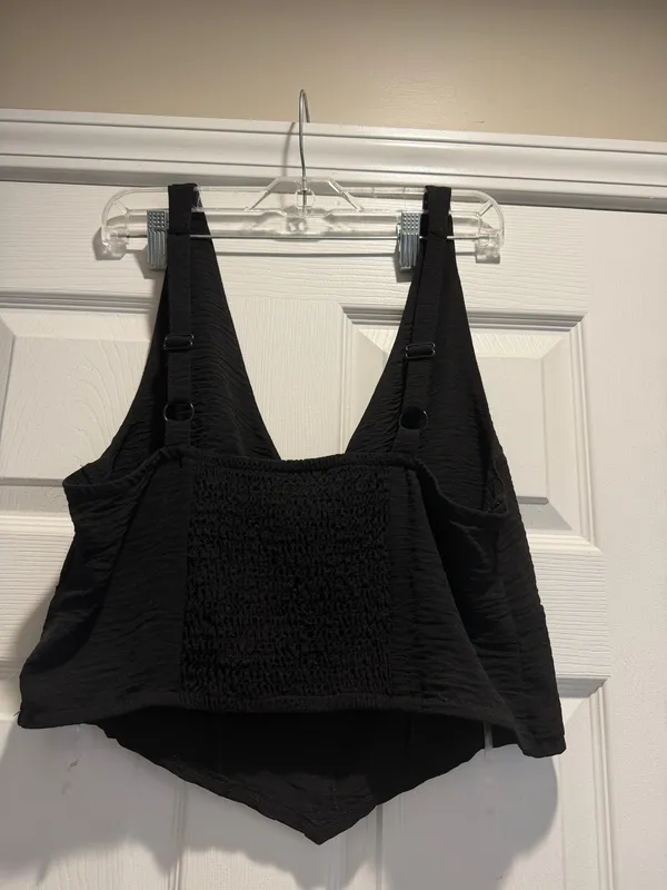 Linen tank top Black Size XL - Image 3