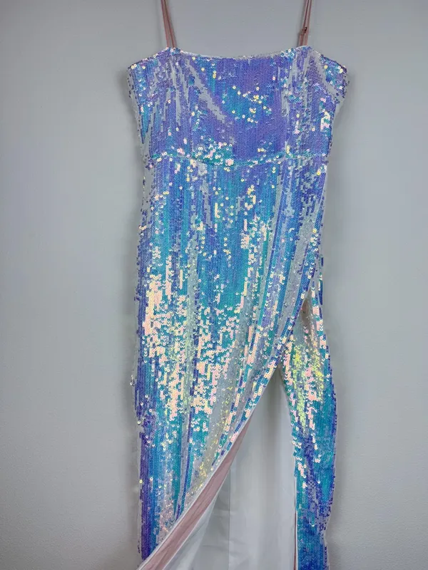 NBD NWT Revolve Amethyst Iridescent Sequin Gown Formal Column Maxi Dress Small - Image 6