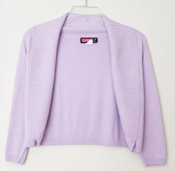 Say What? Purple Cardigan, Size Large - Image 3