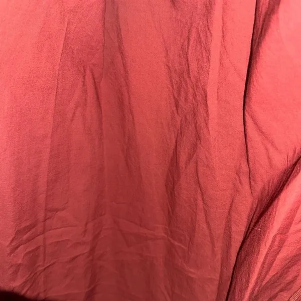 Chic Rusty Burgundy Linen Slip Dress‎ Red Size L - Image 2