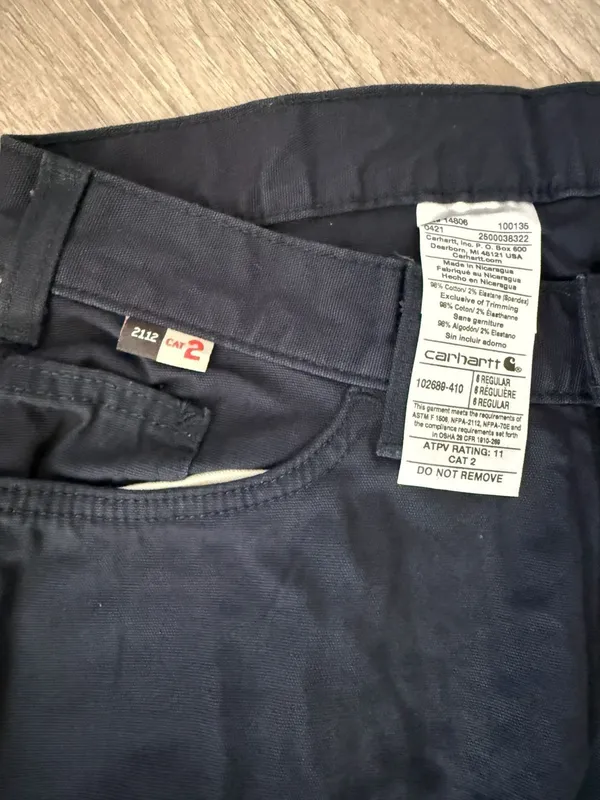Carhartt Women's FR Rugged Flex Canvas Pant Original Fit Navy Size 6 Regular 102 - Image 2