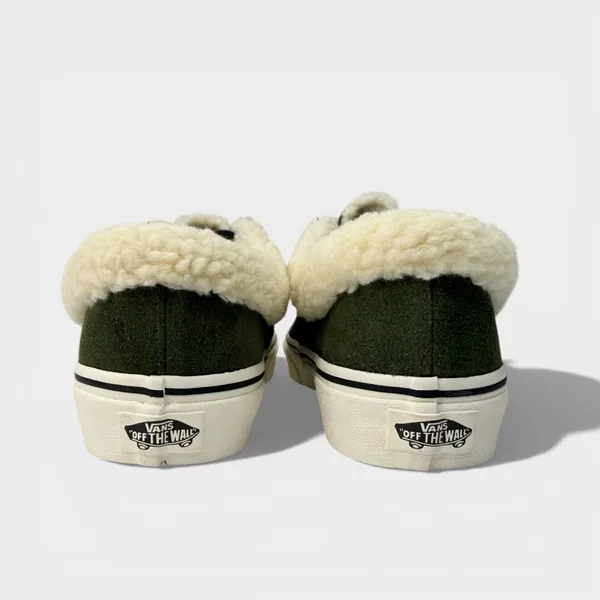 Vans Authentic Sherpa Mule Grape Leaf Green Suede Men 7 Women 8.5 VN000CP4KCZ - Image 5