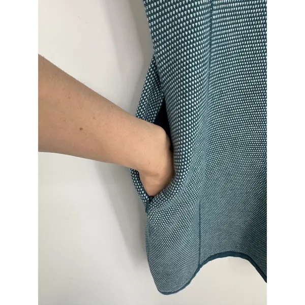 Title Nine Improv Short Sleeve Sweater Dress Small Teal Blue Gorpcore Athletic - Image 5