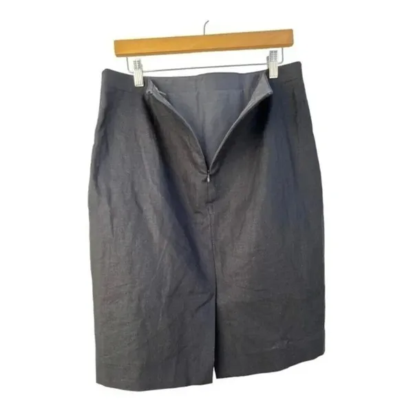 J.Crew Womens Size 6‎ Black Linen Blend Classic Pencil Skirt Lined​​ - Image 7
