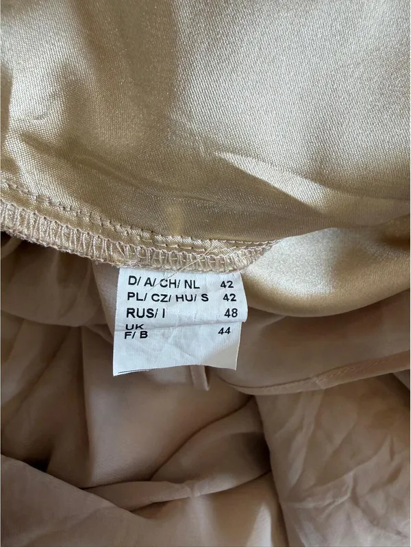 Nude Cream Shimmery Embellished Mesh Overlay Vintage Princess Dress - Image 7
