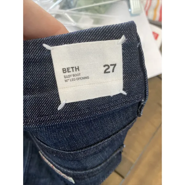 Hudson Beth Baby Bootcut Womens Size 27 Dark Wash Flap Pocket Jeans Denim USA‎ - Image 8