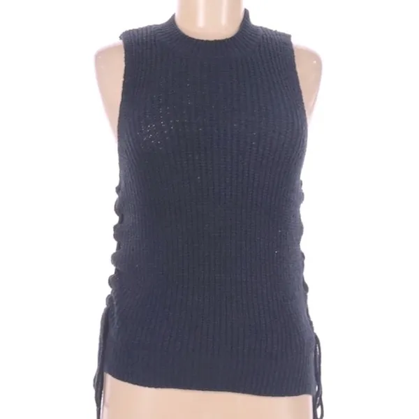 Atmosphere size 6 Navy blue side lace up sweater - Image 2