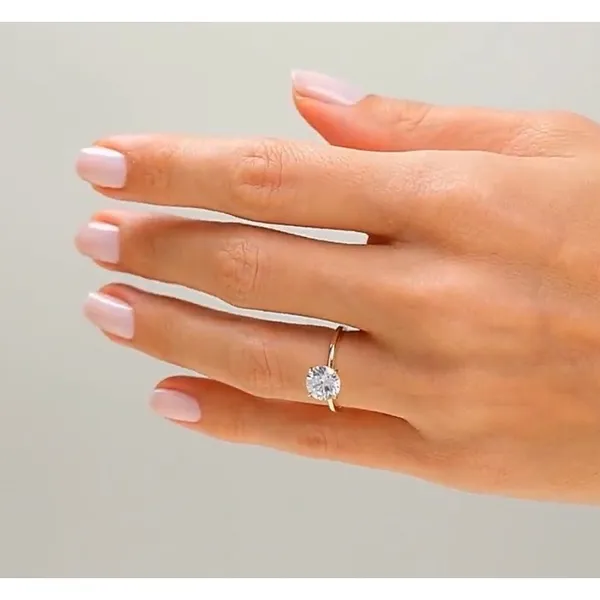 Sparkling 2 Ct Solitaire Ring | 14k Yellow‎ Gold Plated 925 Silver - Image 2