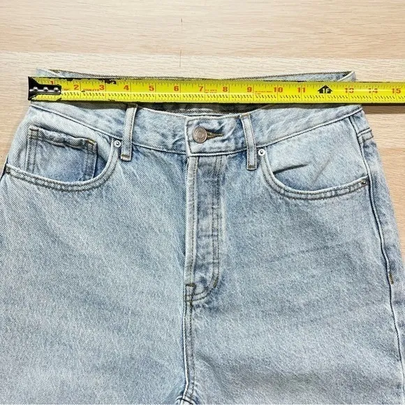 PacSun Light Wash High Rise Straight Button Fly Jeans 27‎ Cotton Casual Academic - Image 6