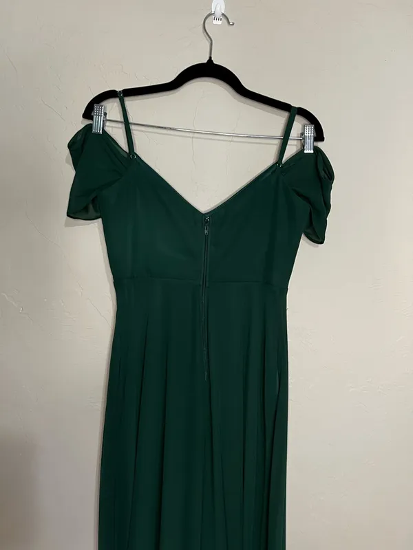 Birdy Grey Devin Chiffon Emerald Green Maxi‎ Dress - Image 8