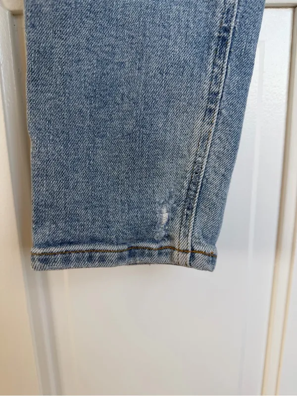 AGOLDE Jamie High‎ Rise Classic Light Wash Jeans Size 25 Button Fly - Image 4