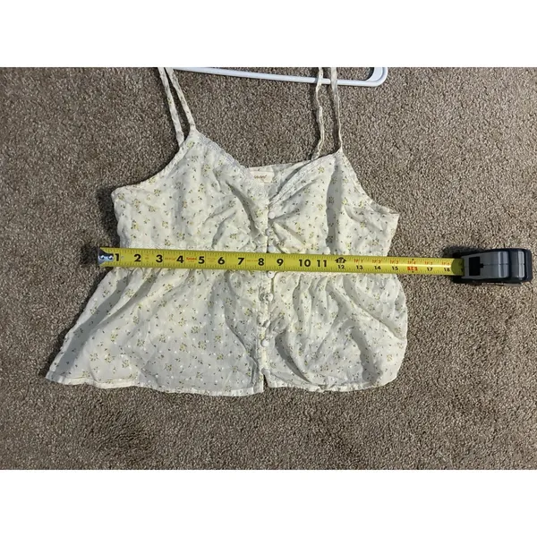 Passport Yellow floral babydoll top floral y2k vintage whimsical tween L - Image 5