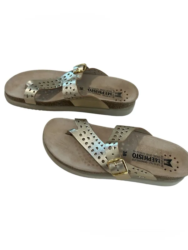 Mephisto Helen Women's Sandals – Gold, Size EU38/US8, NEW no tags - Image 8