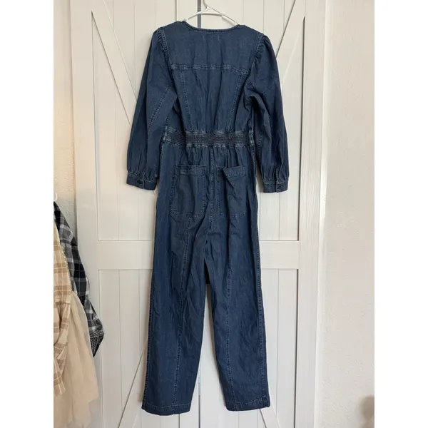 NEW $128‎ MSRP Madewell Straight Leg Denim Jumpsuit Utility Artsy Coveralls Sz 2 - Image 11
