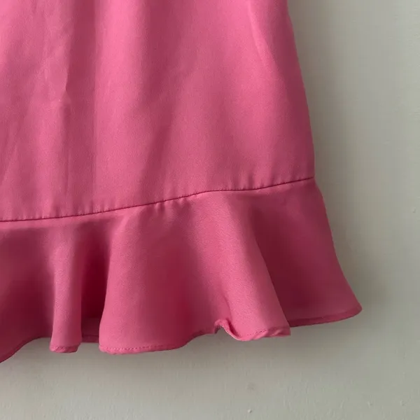 Lovers + Friends Bubblegum Pink Ruffle Braxton Mini Skirt Sz M - Image 6