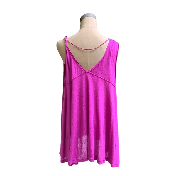 Free People New Vibes Tank Top Pink Small S Lightweight Embellished Boho NWT - Image 7