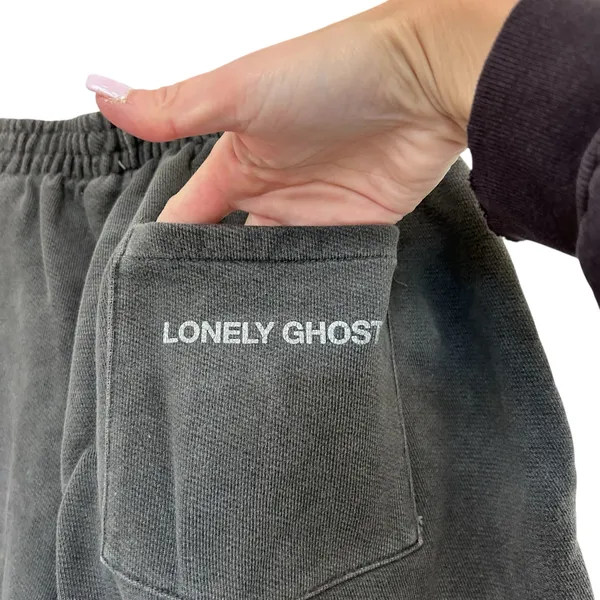 Lonely Ghost Gray Joggers Sz S - Image 4