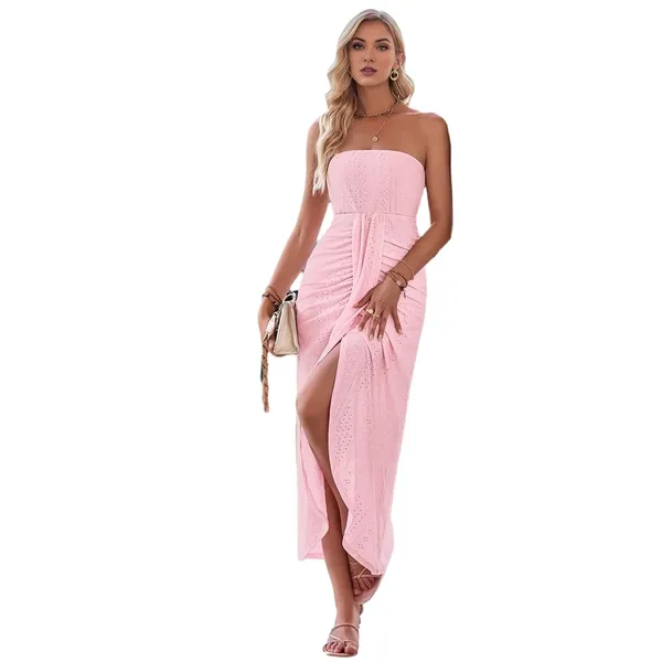 Chicme light pink strapless dress - Image 2