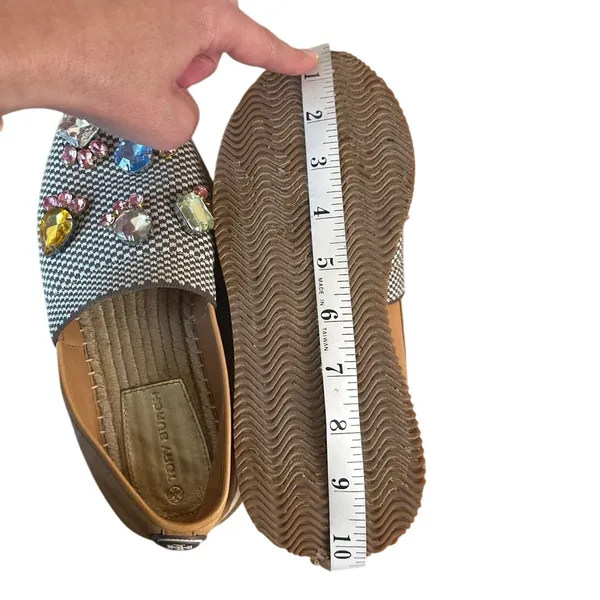 Tory Burch Crystal Daisy Espadrilles Jeweled Slip On‎ 6.5 - Image 6
