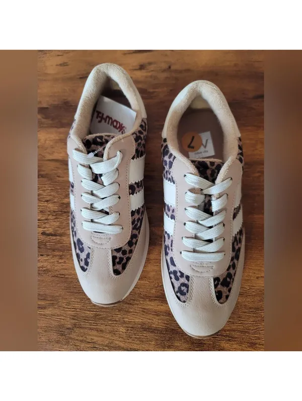 Dolce Vita Leopard Women's Minimal Normcore Sneaker Sz 7 New - Image 4