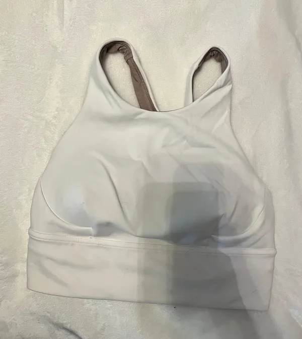 Lululemon White Wunder Train Longline Bra - Image 3
