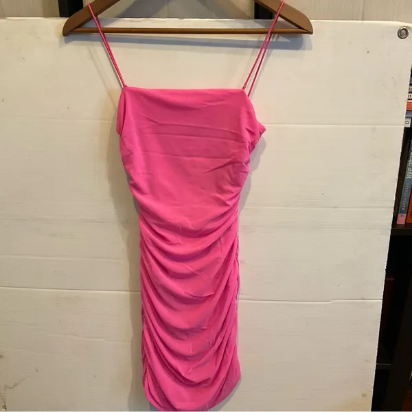 Princess Polly Holloway Wishes Mini Dress Pink Mesh Sz 2 Barbie Party Vegas - Image 2