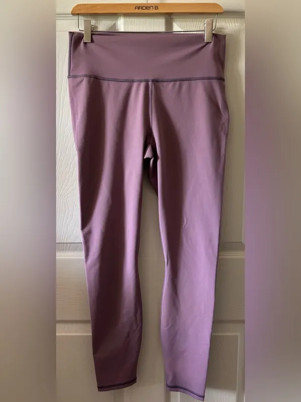 Fabletics Define‎ High-Waisted PowerHold Leggings Size Large Plum Cactus Yoga - Image 6