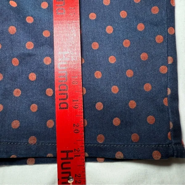 PILCRO & the Letterpress 28 Blue Denim Polka Dots Pencil Skirt Anthropologie - Image 5