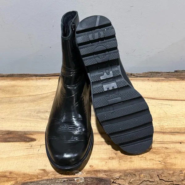 SOREL - Black‎ Phoenix Zip Patent Leather Boot Size 8.5 B18B - Image 12