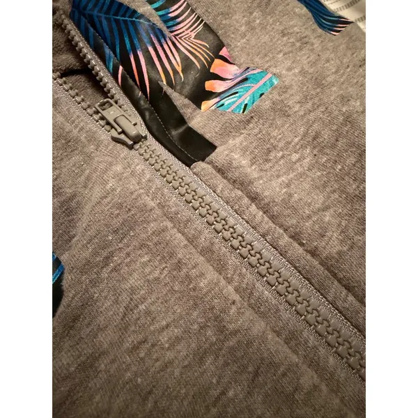 Pink Victoria’s Secret Gray Tropical Zip Up Jacket - Image 6