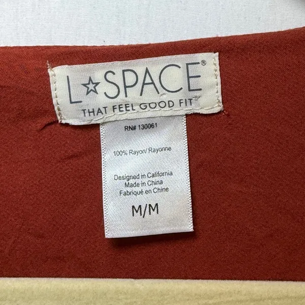 L*Space Women Stay Golden Dress Tie Front Cutout Mini‎ Lily of the Velley M - Image 3