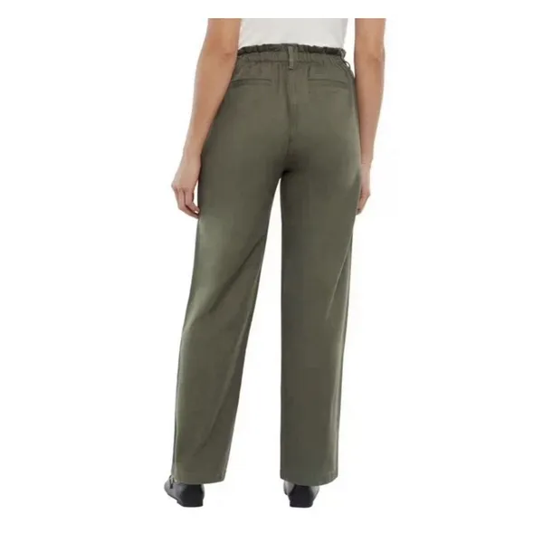 Gap Women Easy Twill Pant Olive Green Relaxed Fit‎ Breathable Cotton Lyocell S - Image 2