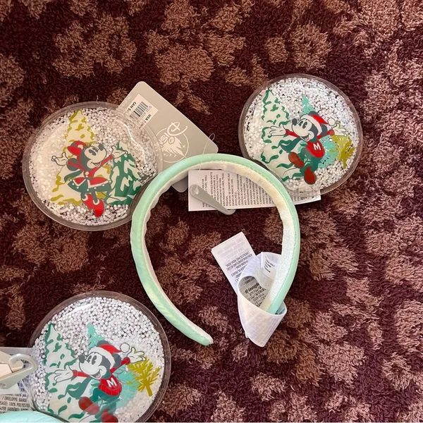 Mickey and Minnie Mouse Snow Globe Ear Headband (2) - Image 3