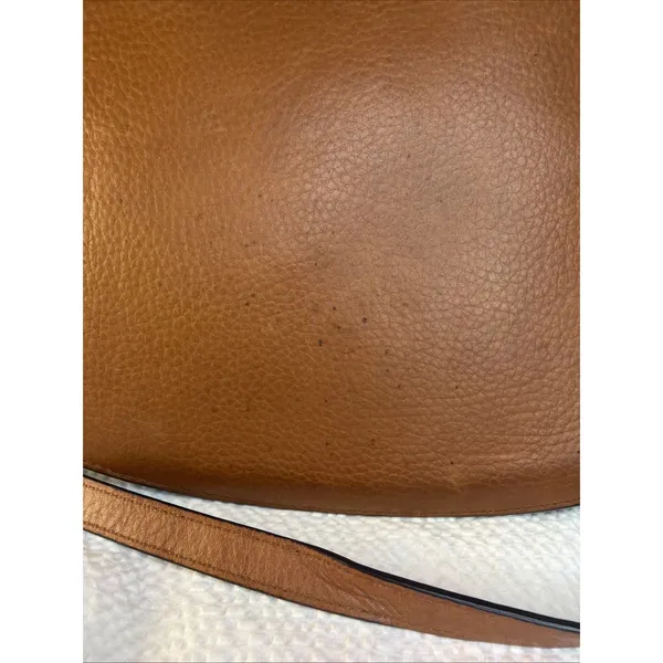 Lauren Ralph Lauren Leather Saddle Crossbody Handbag Purse - Image 6