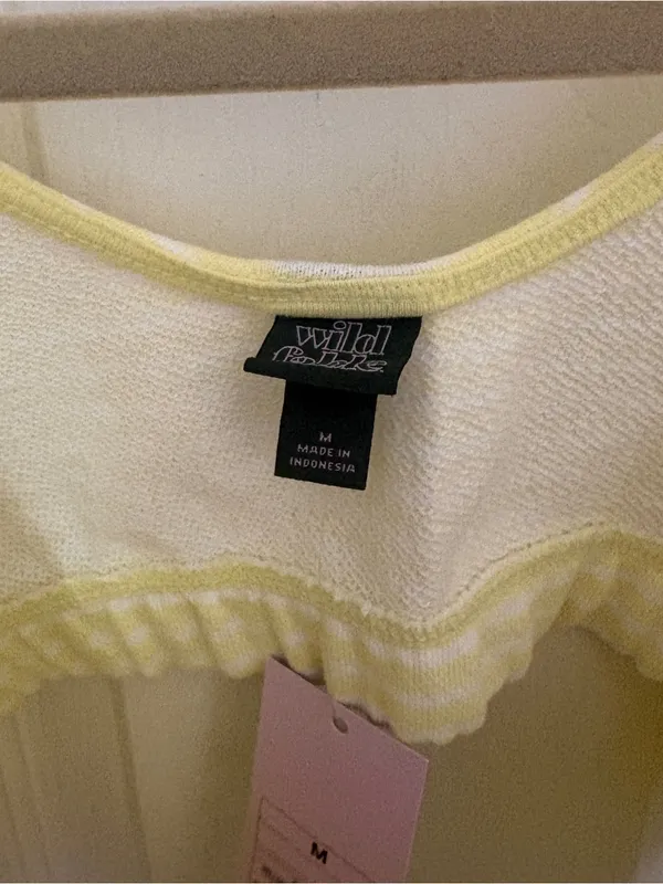 NWT!! Wild Fable Terry Cloth Striped Cropped Bra Top and Short Set - Image 9