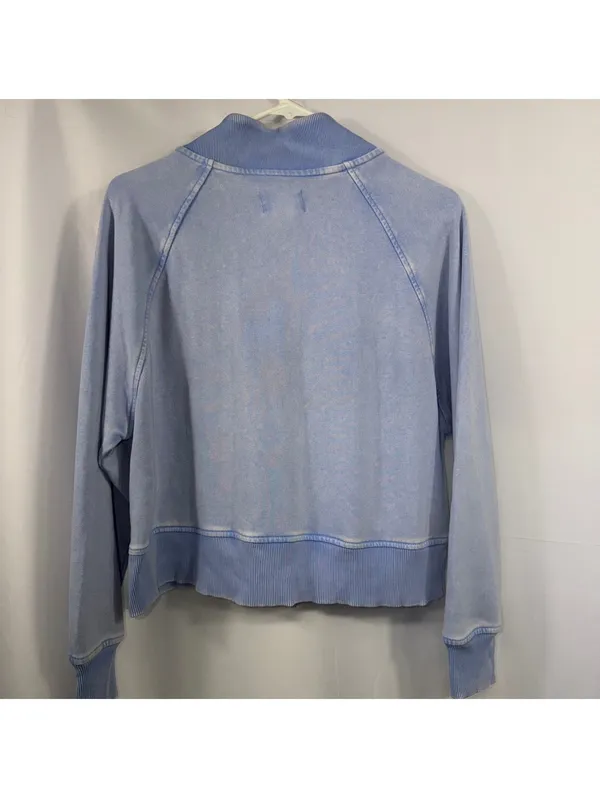 American Eagle Blue Henley Pullover Sweatshirt XS - Image 9
