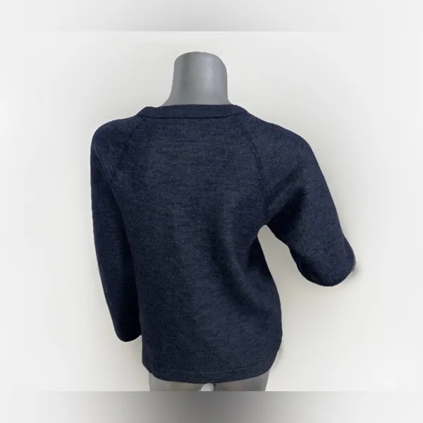 Paka Royal Alpaca Blend Sweater Womens Small Gray Handmade Pullover - Image 5